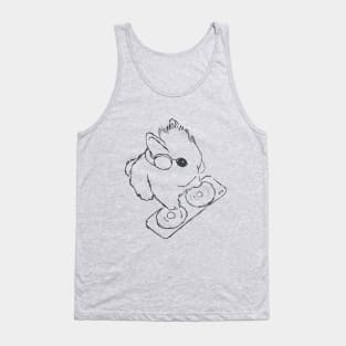 Dj bunny outline Tank Top